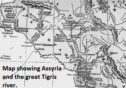 Map showing Assyria 