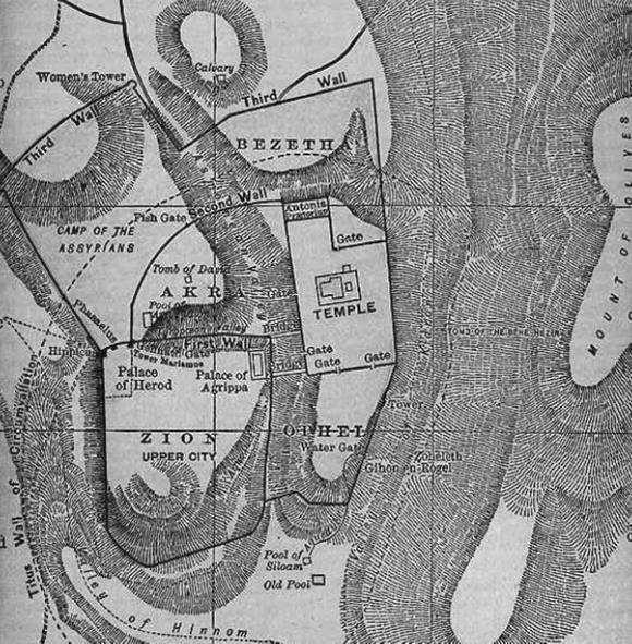 A map of Roman Jerusalem