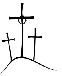three crosses on a hill